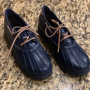 Sperry blue rainboot/deck rubber shoes, size 10, EUC | see offer in description